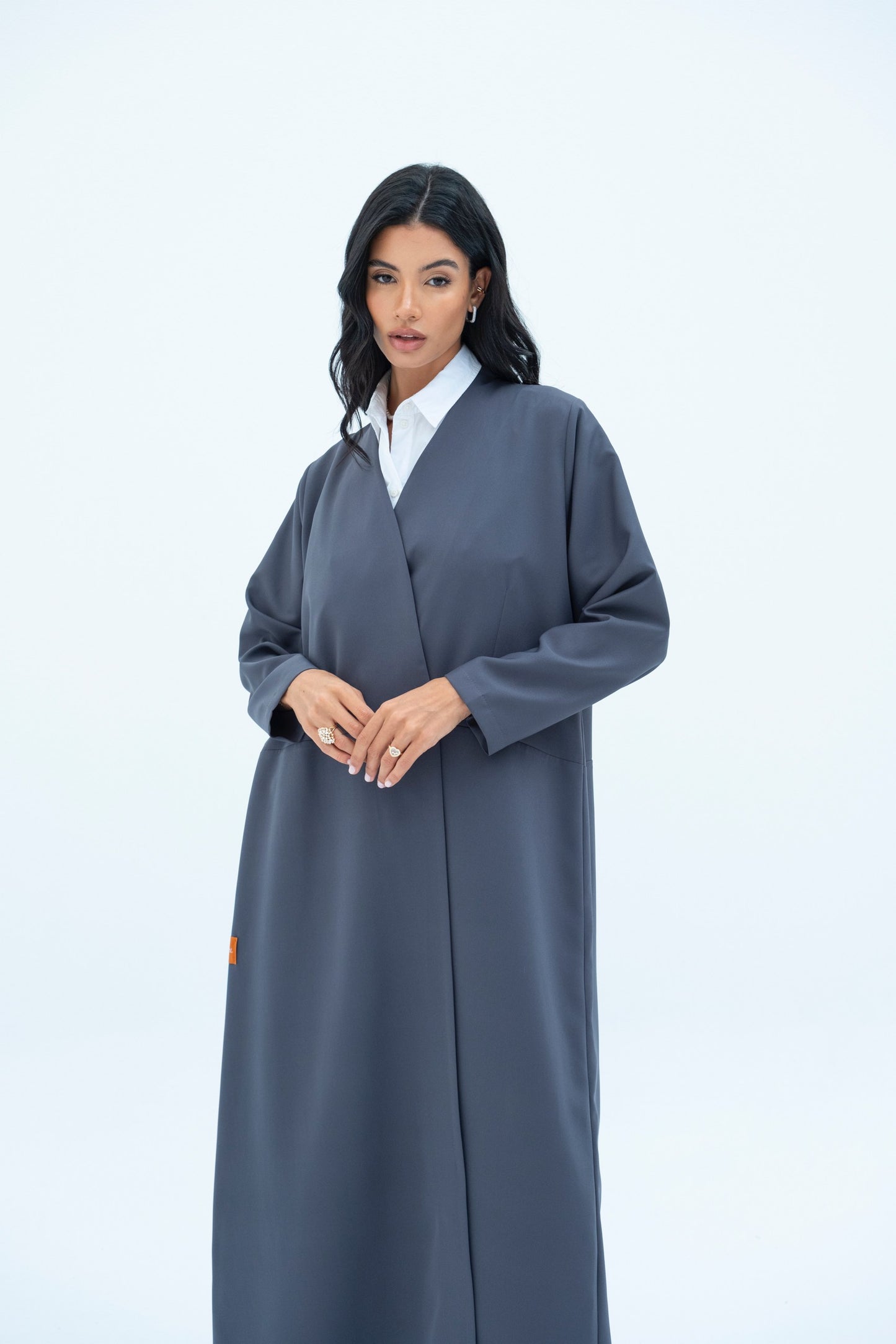 Distorted Button Abaya