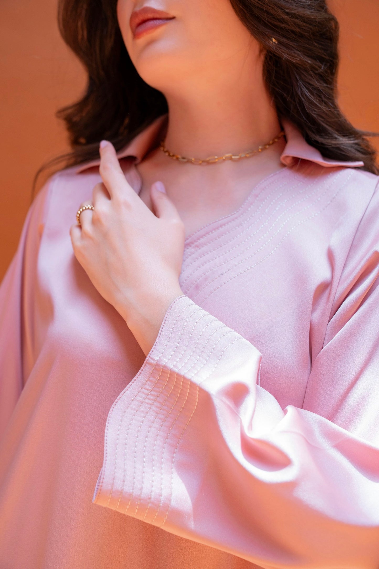 Soft Wave Collared Kaftan
