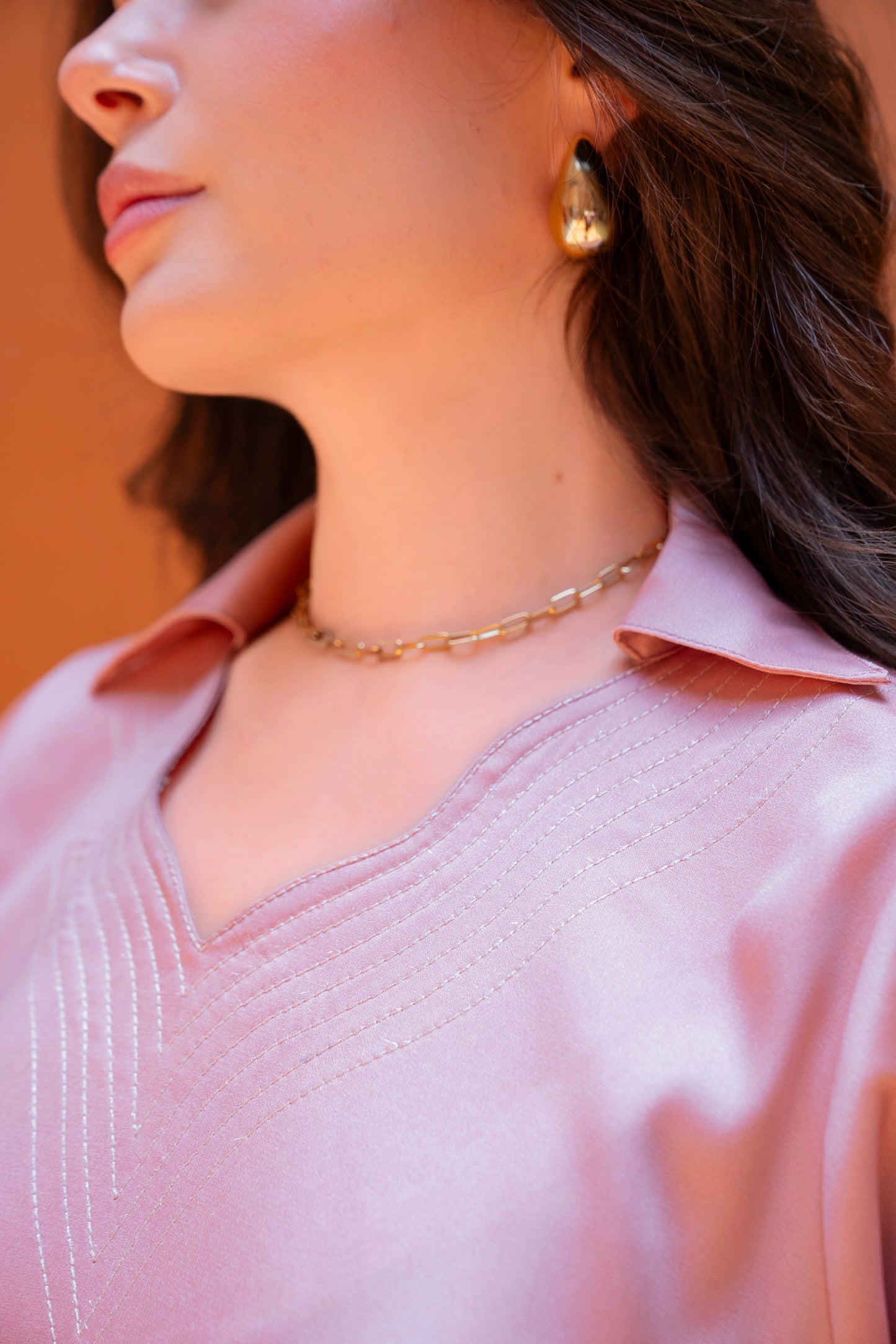 Soft Wave Collared Kaftan