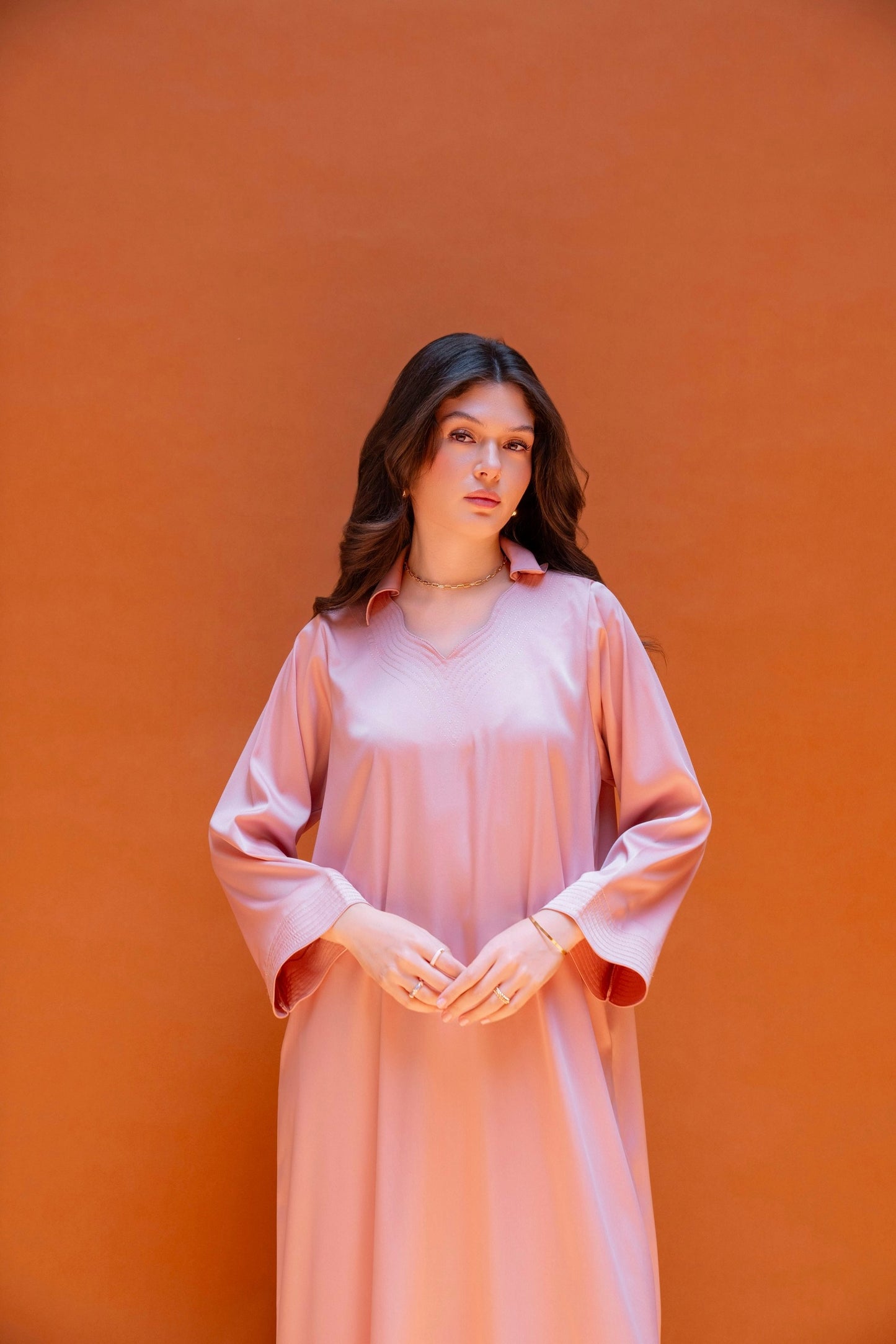 Soft Wave Collared Kaftan