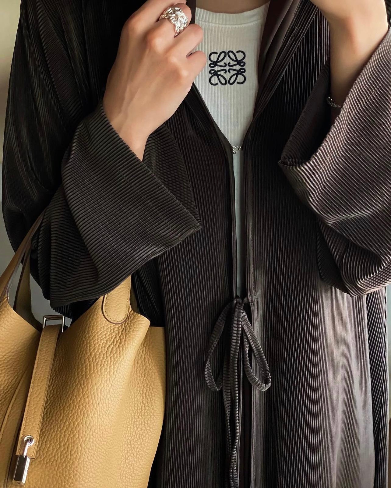 Pleated Trench