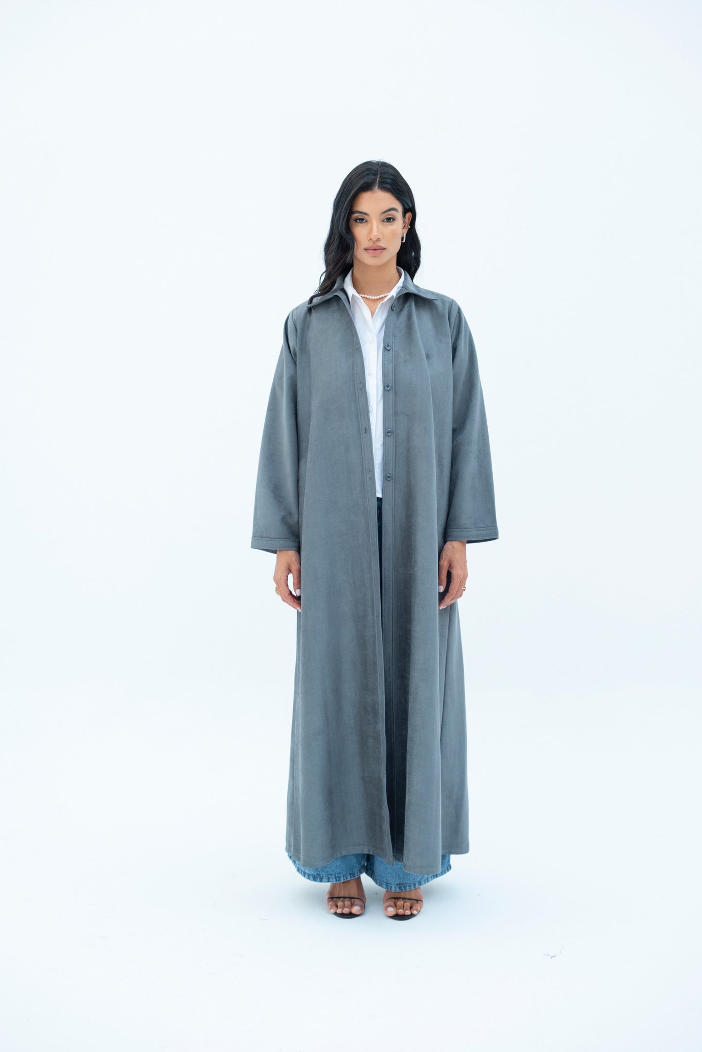 Suede Overshirt Abaya