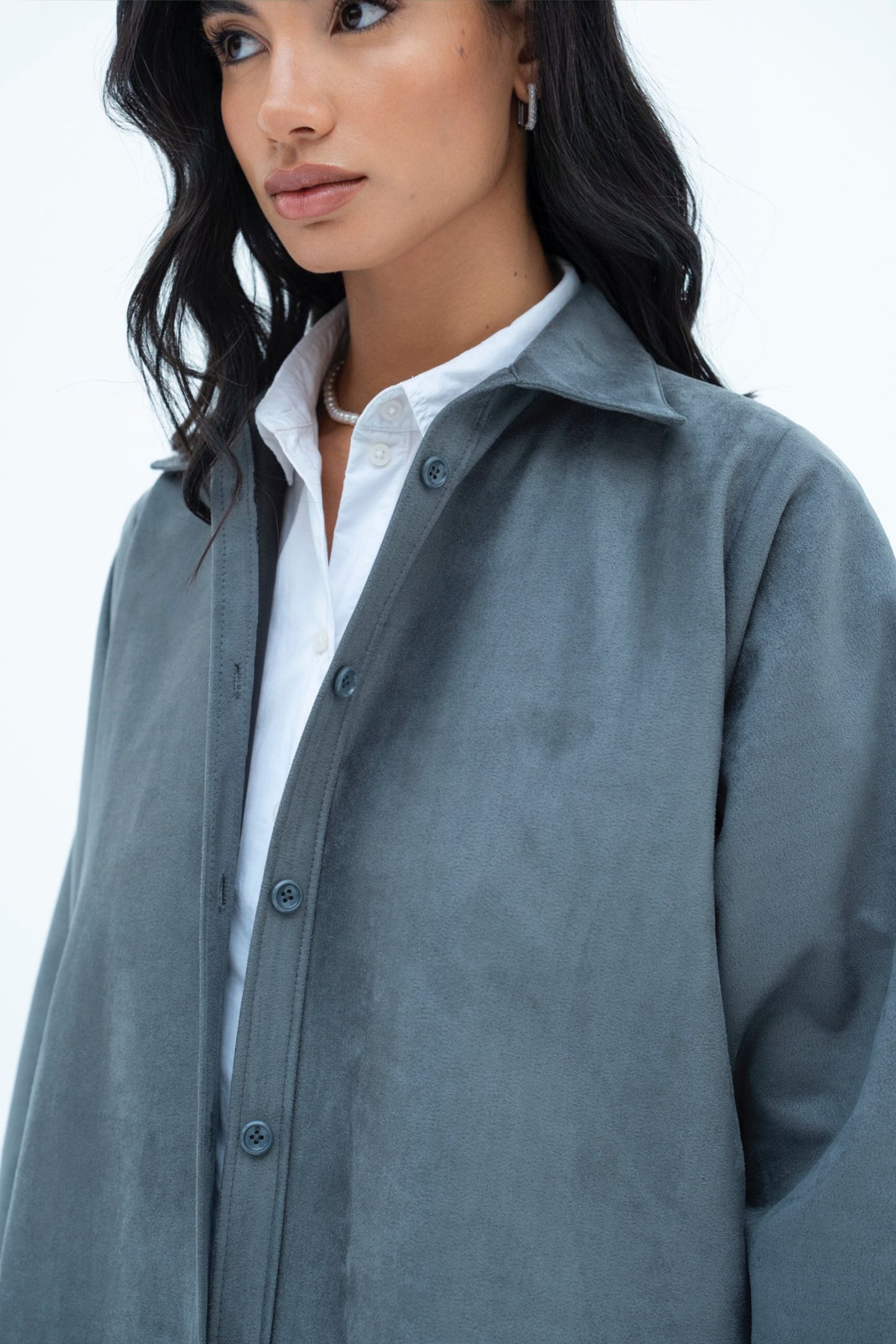 Suede Overshirt Abaya