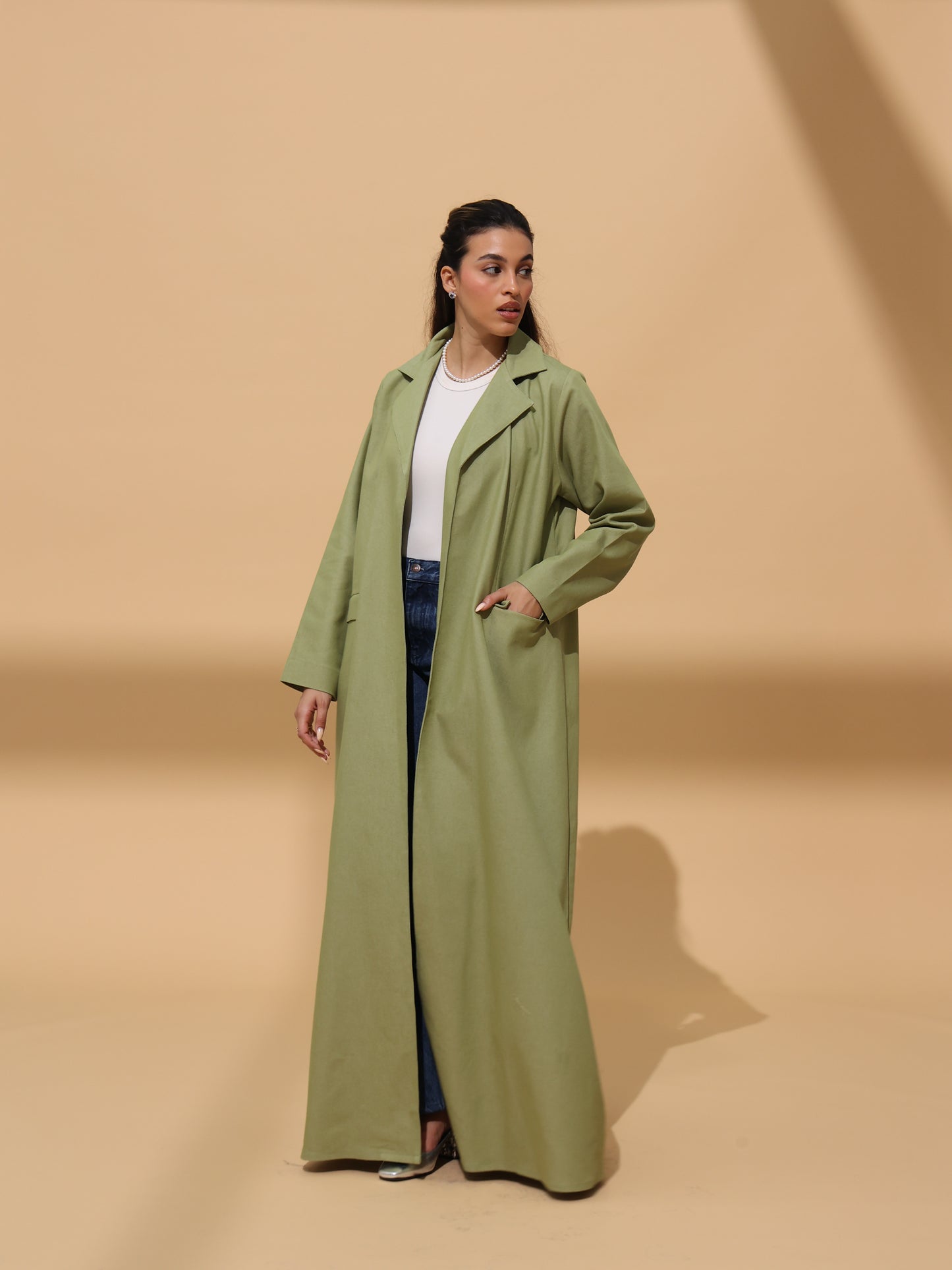 Denim Blazer Abaya