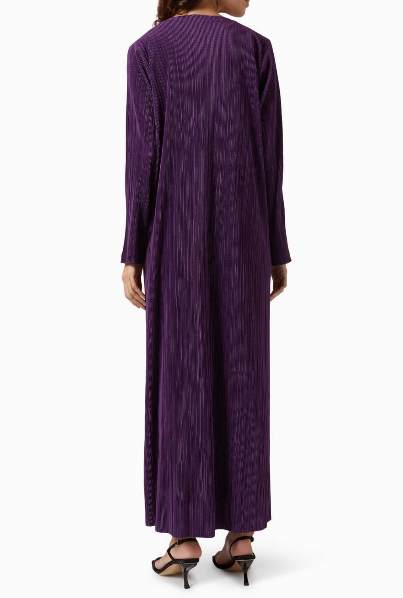 Pleated Purple Abaya