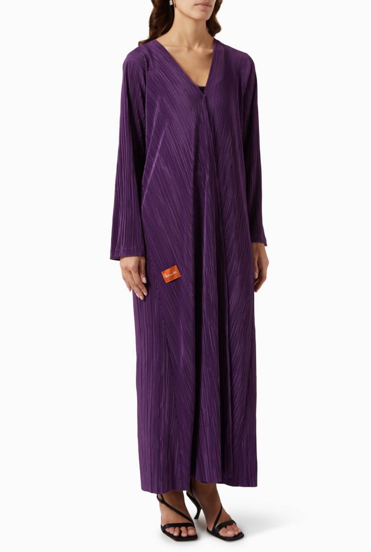 Pleated Purple Abaya