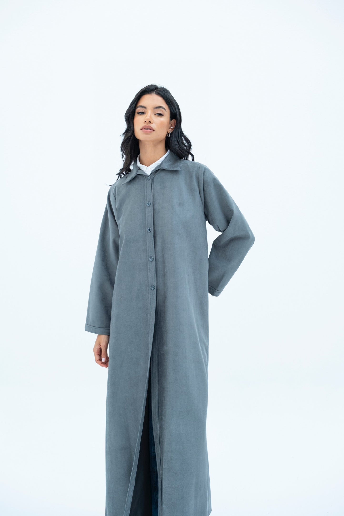 Suede Overshirt Abaya