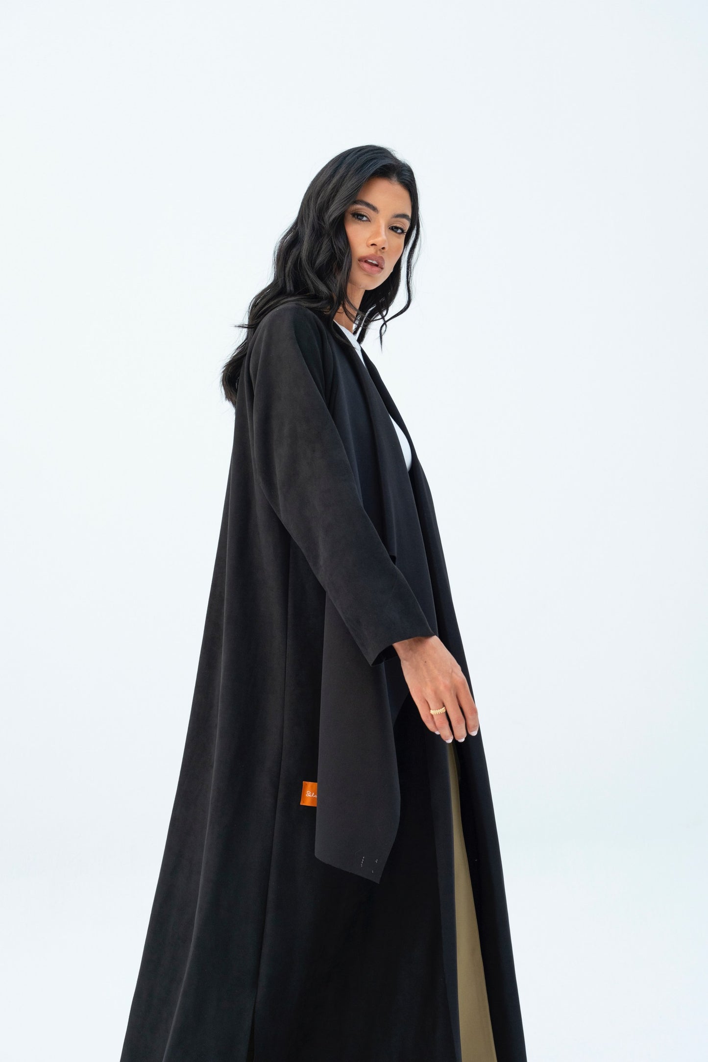 Suede Shawl Abaya