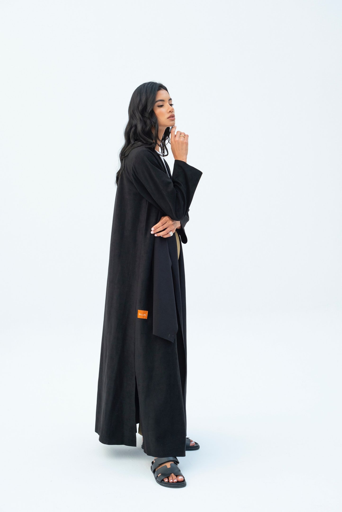 Suede Shawl Abaya