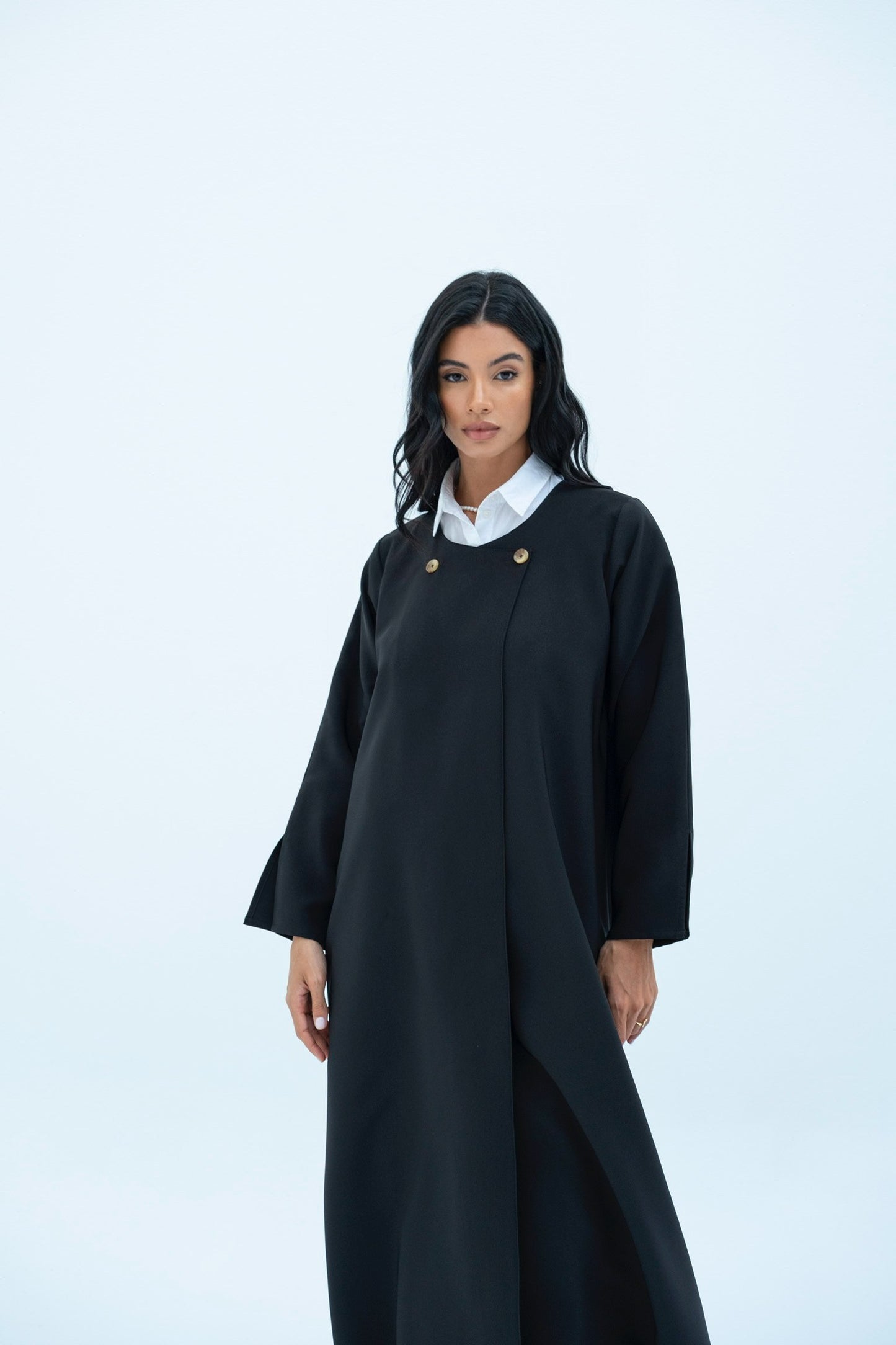 Dual Buttons Abaya